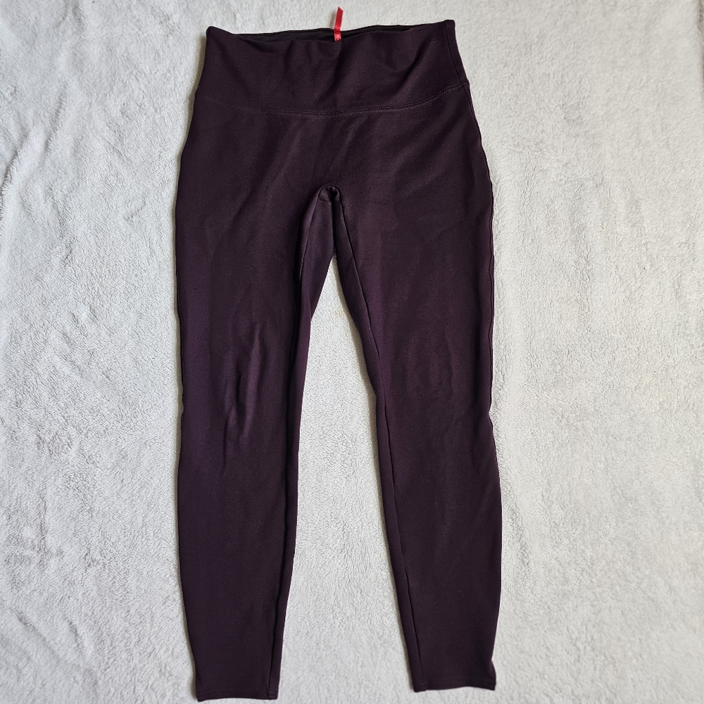 SPANX plum purple ponte leggings L - Picture 2 of 11